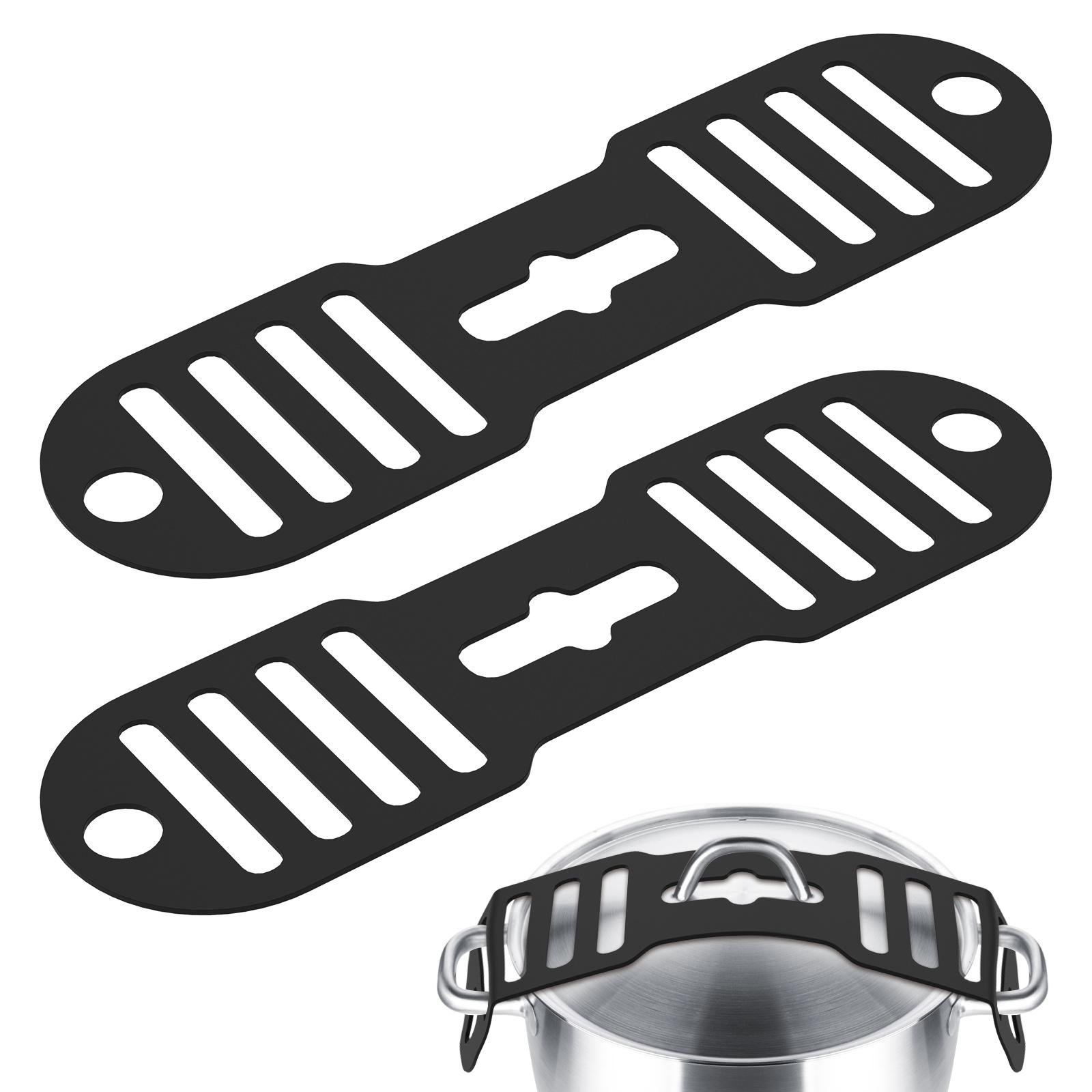 

2pcs Silicone Lid Lock Strap for Crockpot Slow Cooker 6/7/8 Quart Universal Crockpot Lid Band Heat-Resistant No-Spill Transport