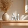 Plastic Abstract Family Sculpture 3D Printed Parent-Child Figurine  Bedroom Decor