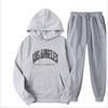Europäische und amerikanische Herrenmode Frühling und Herbst Kapuzenpullover einfarbig Pullover-Anzug Herren Sport- und Freizeitanzug Herren-Kapuzenpullover