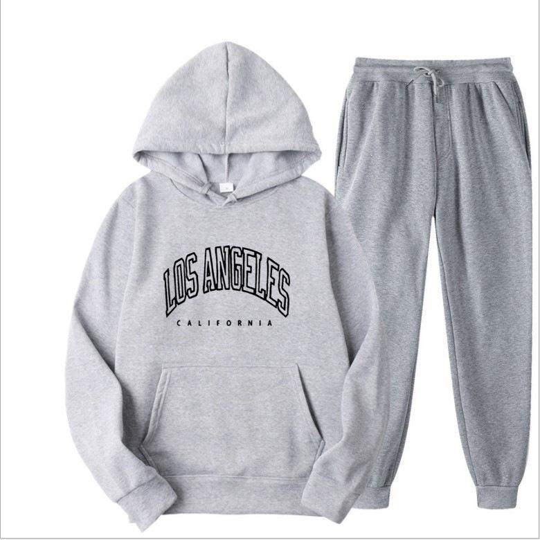 Europäische und amerikanische Herrenmode Frühling und Herbst Kapuzenpullover einfarbig Pullover-Anzug Herren Sport- und Freizeitanzug Herren-Kapuzenpullover
