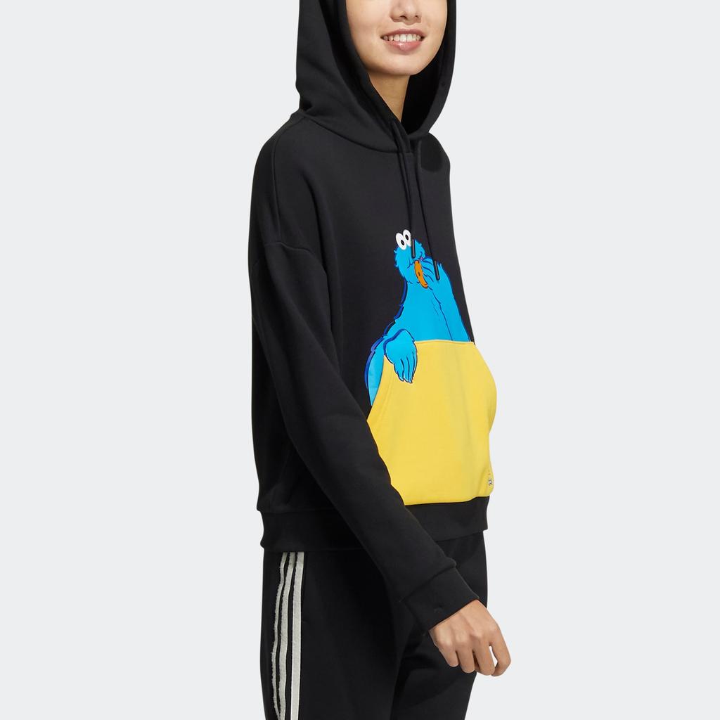 Adidas Neo X Sesame Street Cartoon Graphic Hoodie Women Hoodie Black HD7280