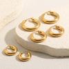 MamacitaSlay Minimalist 18K Gold Plated 316L Stainless Steel Different Sizes Hoop Earrings Waterproof Party Jewelry for Women