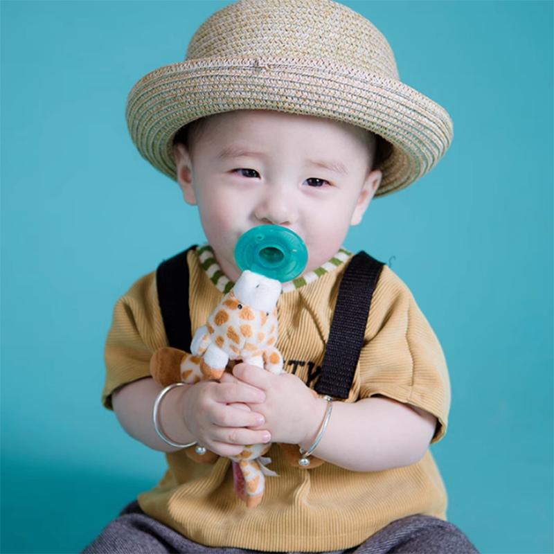 Smoczek dla niemowląt, wisząca pluszowa zabawka zwierzątko, silikonowy smoczek, typ do spania, przeciwkolkowy, super miękki smoczek dla niemowląt