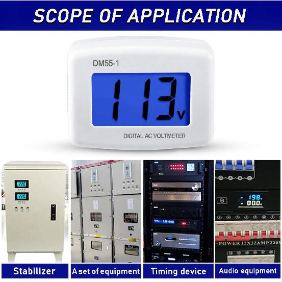 AC 110V 220V Digital Voltmeter EU US Plug Volt Meter Socket Voltage Tester LCD Display Voltage Meter Wall Flat Voltage Meter