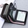 Genuine Leather RFID Blocking Wallet Men Women Short Slim Card Holder ID Case With Zipper