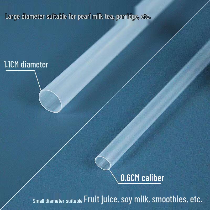 Homeglen Transparente Einweg Jumbo Plastikstrohhalme