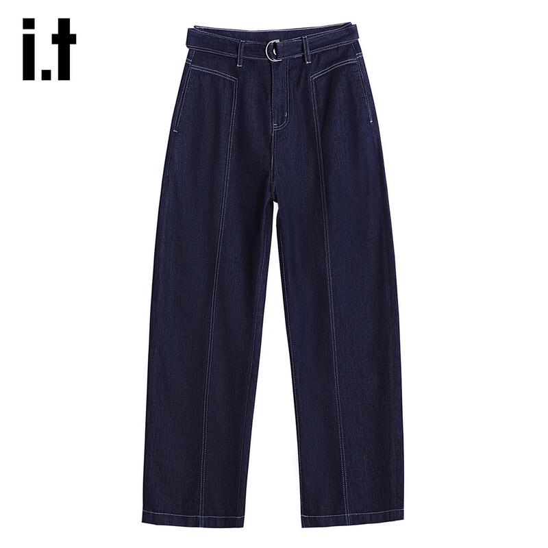 Izzue IT Women s Slimming Curved Wide-Leg Jeans XL