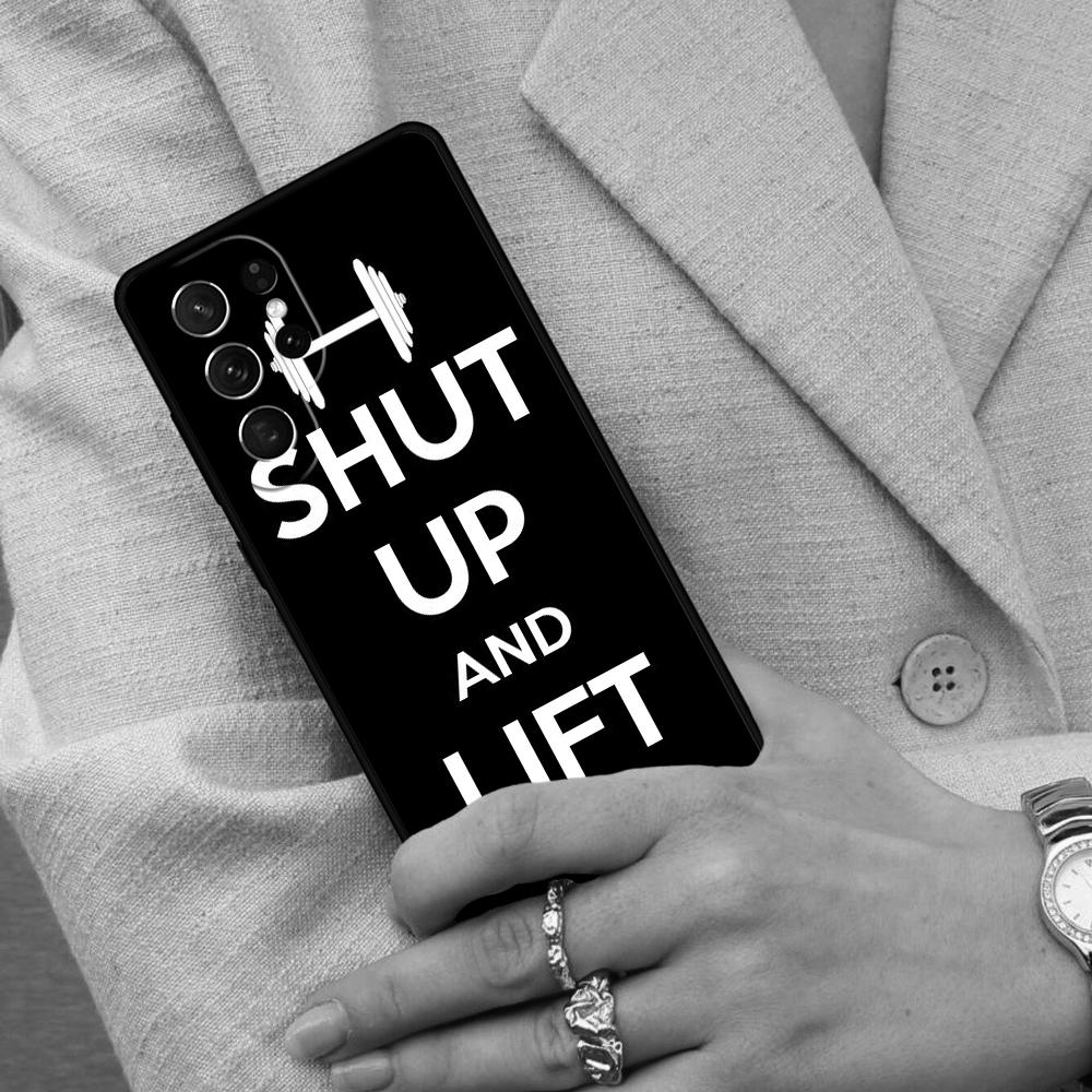 Cute Fitness Funny Lift Gym Cell Phone Case for Samsung Galaxy S26 Ultra S25 S24 S23 S22 S21 S20 Note10 Cover
