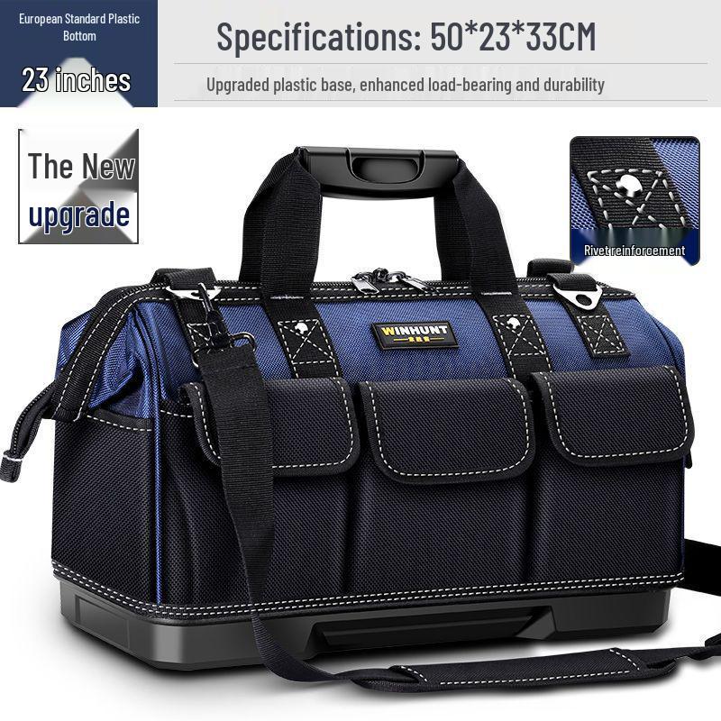 Durable Canvas Handheld Electrician's Tool Bag - Sturdy, Multifunctional for Repair & Woodworking