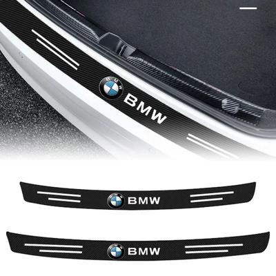 Anglies pluošto Automobilio Apsauginis Galinės Bagažinės Bamperio Raštas 3D Lipdukai BMW 1 3 4 5 7 Serijai X1 X3 X4 X5 X6 E81 E87 F30 F31 F34 F32