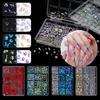 1 Box 3D Nägel Charms für Nägel Flachrückseite Nägel Strasssteine Gemischte Größe Glas Nägel Dekorationen Nagelkunst Verzierungen