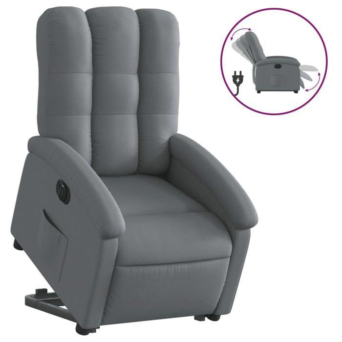 VidaXL Electric Recliner, Relaxation Chair with Adjustable Backrest and Footrest, Living Room Seat, Modern, 3204117
