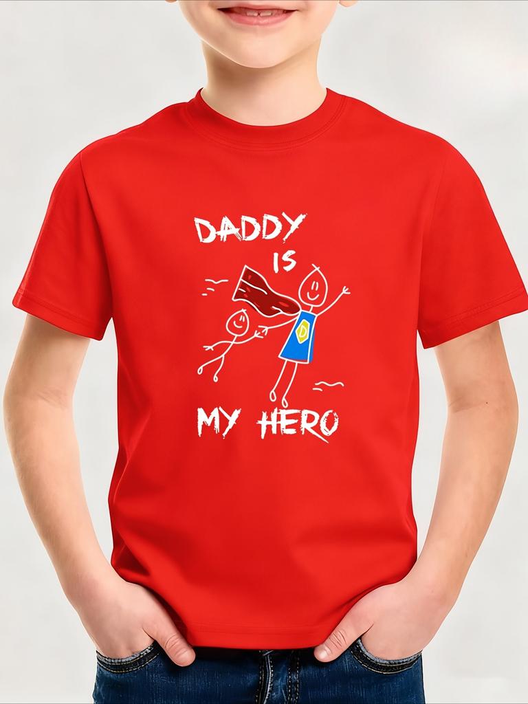Summer Boys Girls DADDY IS MY HERO Graphic T Shirt Kids Baby Youth Unisex Unisex Tee Humor Novelty Hip Hop Y2K Harajuku Streetwear