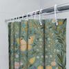 Luxury Blue White Gold Marble Print Shower Curtain Decorative Bath Mat Tassel Rod Pocket Water Repellent Liner (59x72)