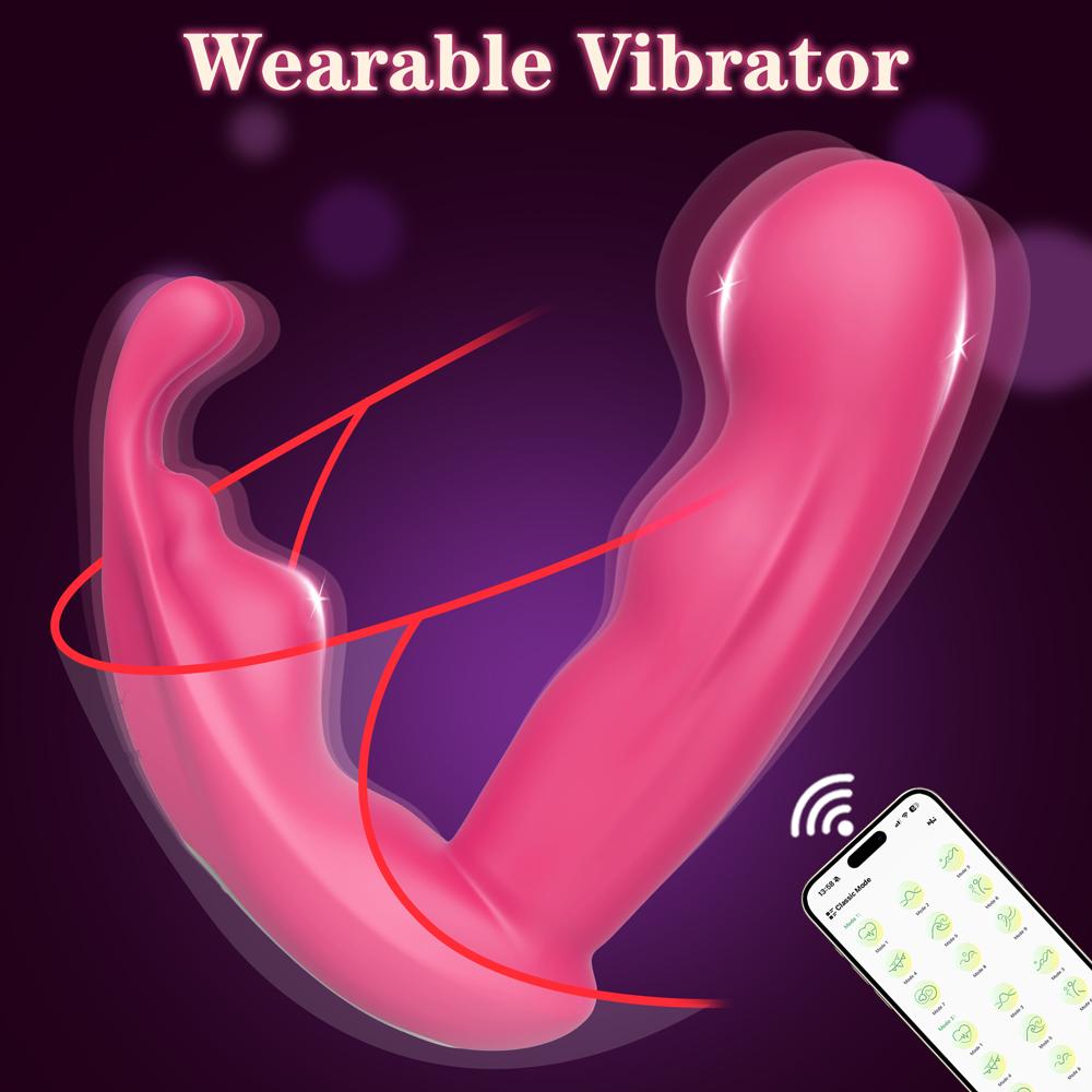 Voksenleker Vibrator Masturbasjonsverktøy for Kvinner Vibrator Klitorisstimulator Penetrering Vagina Vibrasjon Dildo Vibrator Leker