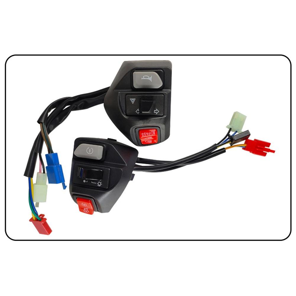 Handlebar Combination Switch with Flameout and Pass Power Control for AEROX155 Motorcycle Lightweight ABS Plastic Construction