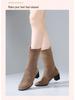 Stivali da ballo slip-on a tacco medio per tutte le stagioni da donna