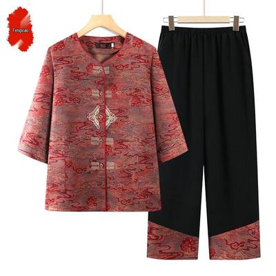 Elderly Women's Summer Floral Shirt