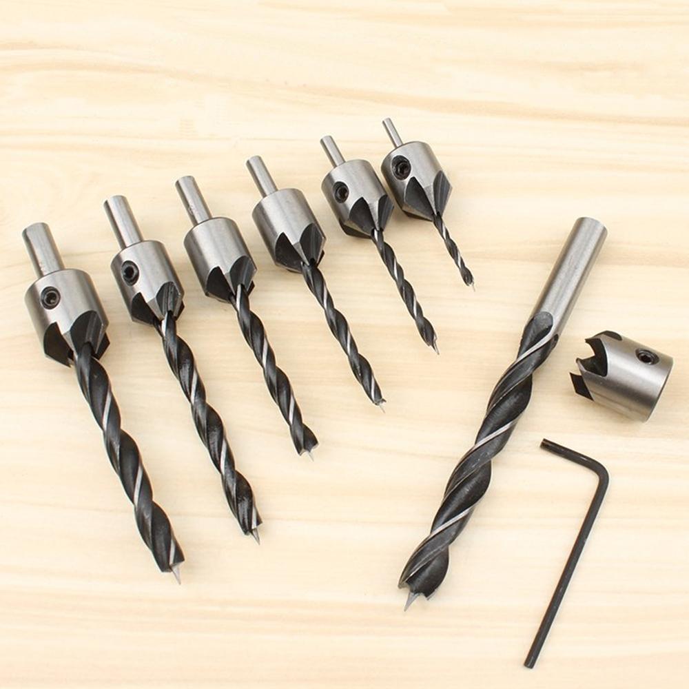 4-10mm Countersink Drill Bit Flute Round Shank Adjustable Tapered Bits