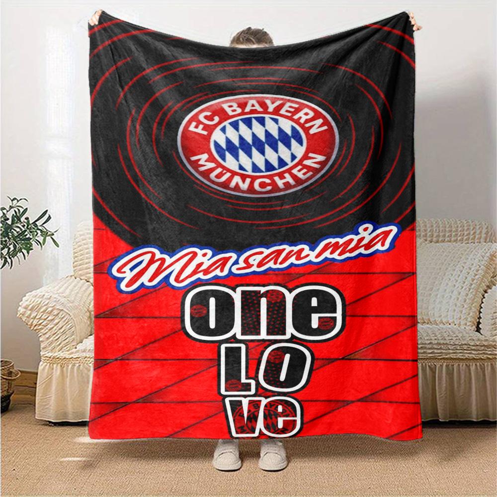 Bayern Munich Stars Blanket Soft Warm Cozy Perfect for Sofa Bedding Couch for All Seasons Digital Print Suitable for Gifting Relatives and Friends