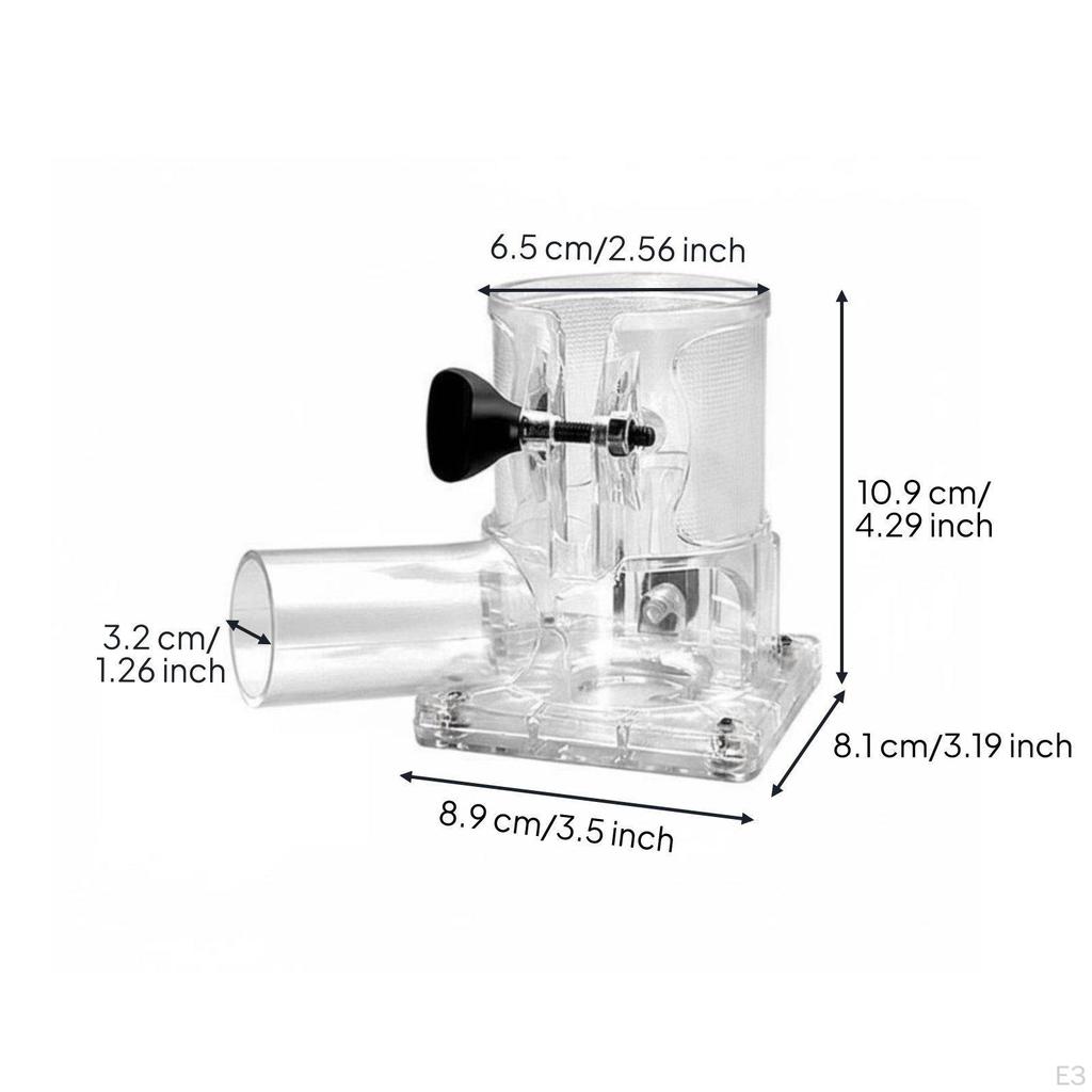 Router Dust Collection Base Thickened PC Material Transparent Trimmer