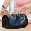1pc 1pcs-Piece Large Capacity Double Layer Flip Pencil Case Suitable for School, Office & Travel - Portable Zippered Pencil Holder with Durable Polyes