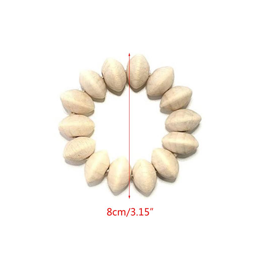 Handicraft Wood Beads Napkin Buckle Rustic Napkin Ring Home Dinner Table Decor for Dinner Parties, Luncheons, Picnics