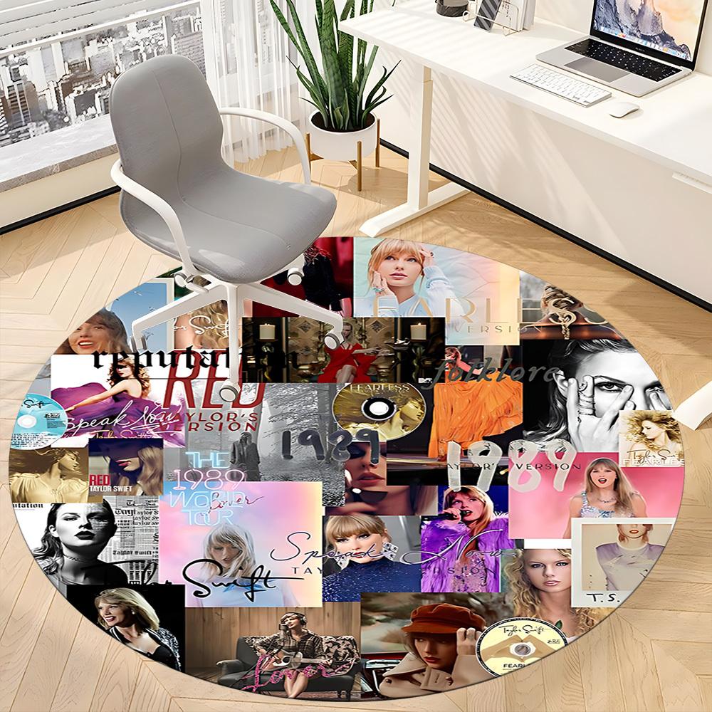 Taylor Swift Office Round Area Rug, Indoor Mat Suitable For Office,Bedroom Living Room Home Decor, Room Deco A0908174