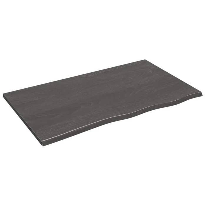 VidaXL Étagère murale gris foncé 100x60x2 cm bois chêne massif traité 363809