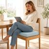 Linen Seat Cushion High Density Foam Padding Square 40x40x5cm Suitable for Solid Wood Sofa Chair Seat Replacement Cushion