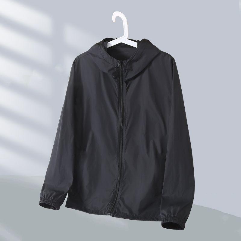 Ice Shreds Breathable Comfort Skin Friendly Cool Solid Color Windproof Outdoors Anti Scratch Men's Sunscreen Jacket Summer 2024