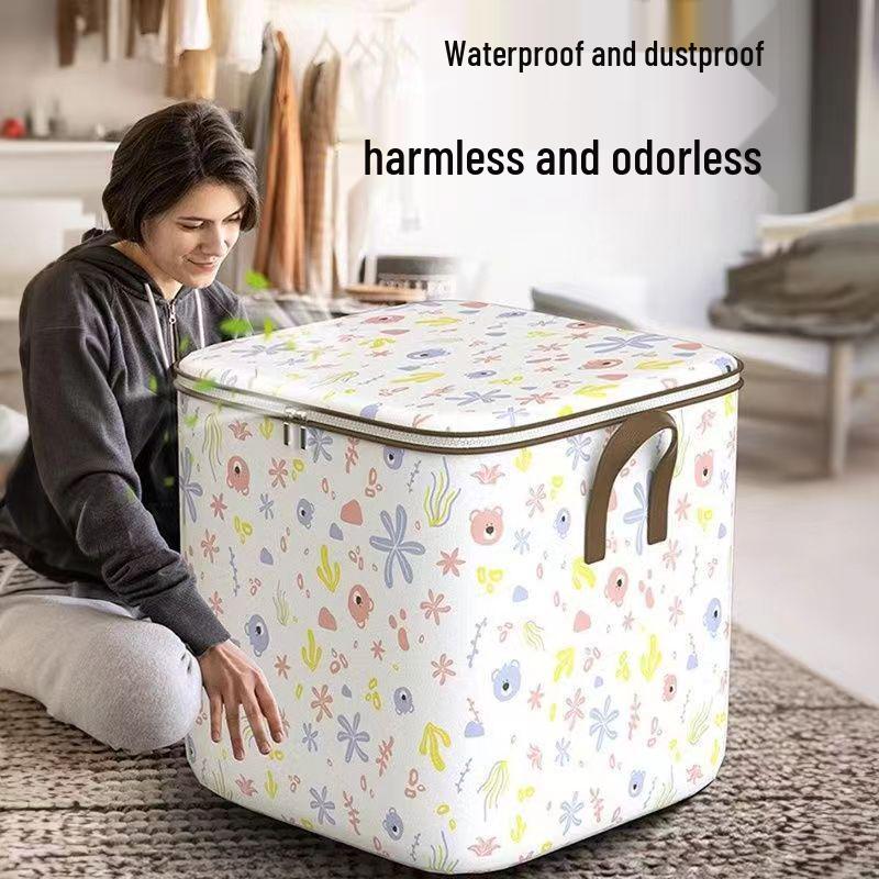 Large Moisture-Resistant Quilt and Clothes Storage Bag Organizer