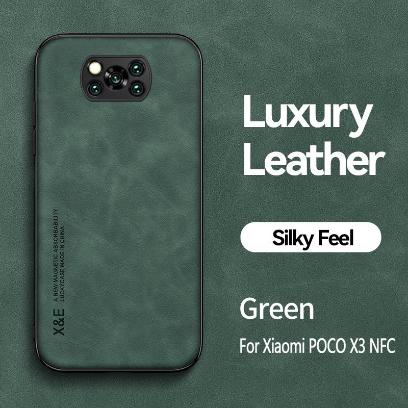 For Xiaomi Poco X3 Pro Case Leather Car Magnetic Holder Back Cover for Poko Little Pocco X3 X 3 Pro NFC PocoX3 Soft Phone Cases