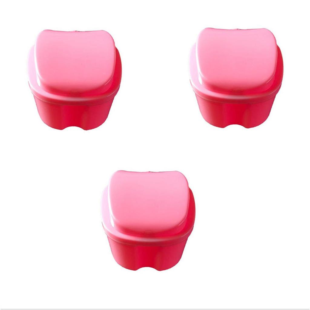 Boîte de rangement pour prothèses dentaires en forme de pomme Boîte de rangement dentaire pour fausses dents avec conteneur suspendu