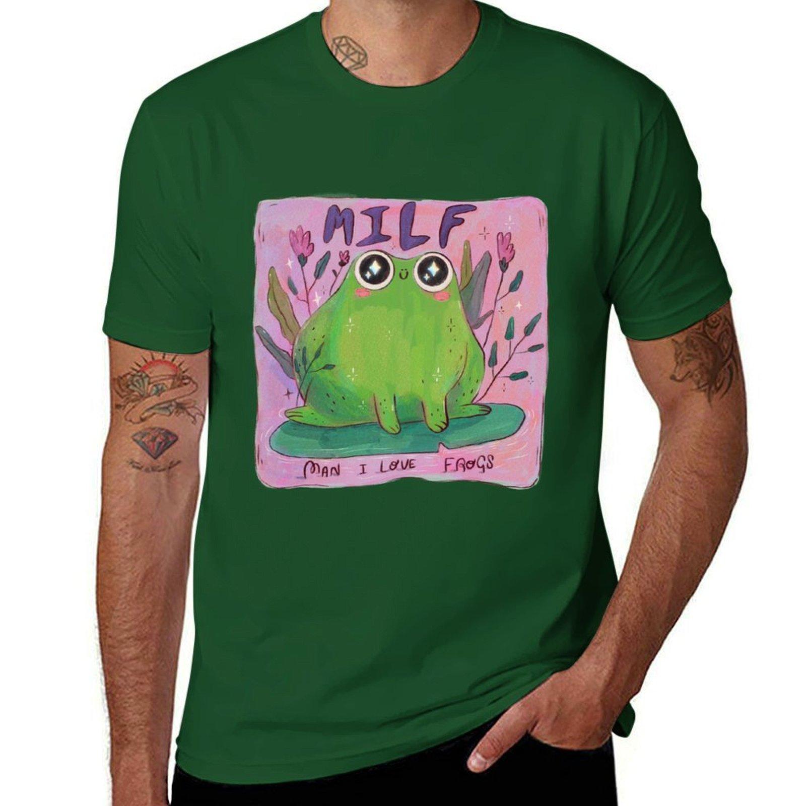 

Man I Love Frogs T-Shirt vintage oversized customs t shirt for men 4XL