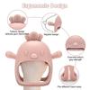 Baby Fruit Food Feeder & Mini Freezer Tray Combo, 4 Month+, Breastmilk Popsicle Freezer Molds for Baby Cooling Relief, BPA Free Silicone Feeder