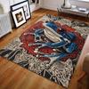 1 Stück Blauer Frosch Mandala Print Teppich für Wohnzimmer Schlafzimmer Bettseite Sofa Bodenmatte Modernes Wohndekor Gang Korridor Bereichsteppich