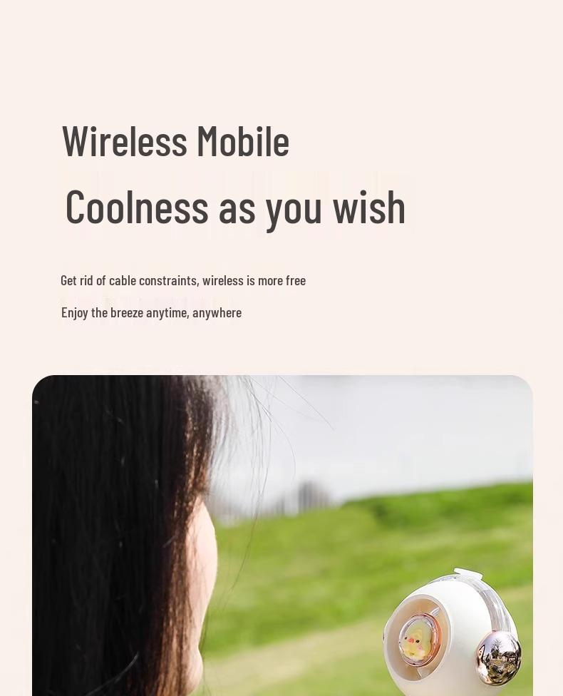 Silent Mini Portable Humidifying Fan for Office, Desktop, or Dorm Use