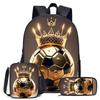 Hot Sale 3Pcs/Set Cartoon Casual Fashion Soccer School Bags For Boy/Girls Cartoon Football Book Bags Sets Backpacks School Gifts