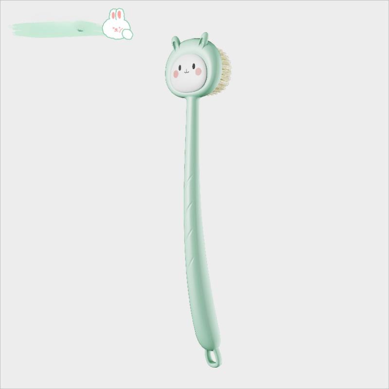 

Длинноручный волшебный инструмент для растирания спины, скрабирование, ванна, чистка, грязевая щетка для растирания спины и ванны зелёный