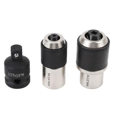 3Pcs Tap Socket Set 38 Drive with 614in 1412in Adjustable Jaws Extractor Tool with Adapter