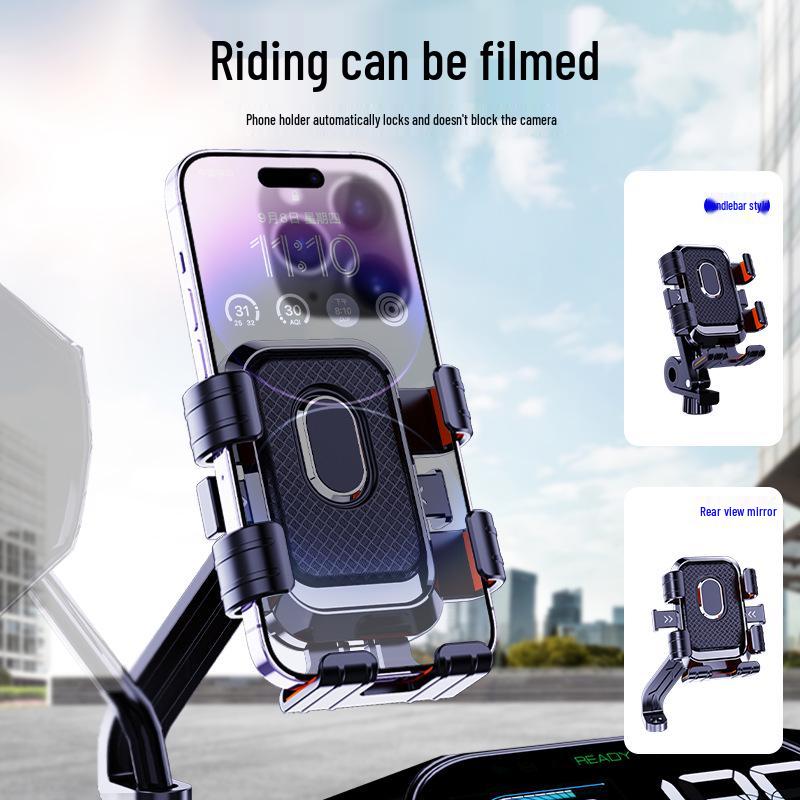 Portable Navigation Phone Holder for Scooters, Motorcycles, and Bicycles – Essential for Delivery Riders