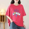 Kurzärmeliges T-Shirt Damen Sommer Aprikosenfarbe Neues T-Shirt Damen Sommer Lässig Atmungsaktive Oberteile