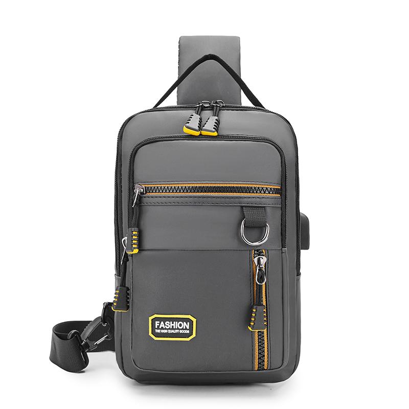 Men's Multi-Layer Chest Bag - Convertible Shoulder/Crossbody Pack (Wear-Resistant Lightweight Business & Casual Bag)