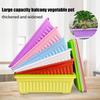 1Set Plastic Vegetable Planters Rectangular Flowerpots For Balcony Indoor Gardening Breathable Plants Pots Garden Tools