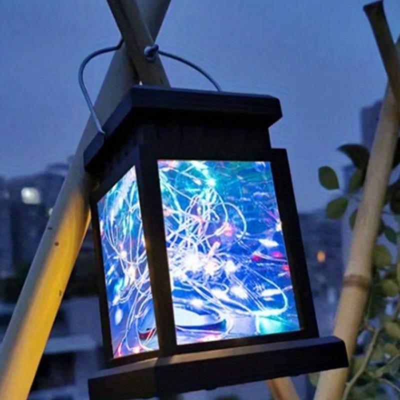 Modern Design Solar Lights Lantern Lamp with 30 LED Colours Solar String Lights Portable Waterproof Outdoor Decorative Light