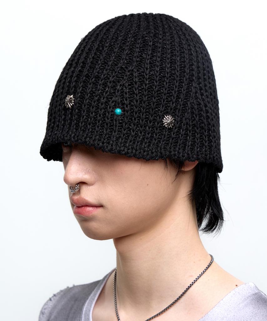 Aleseueseussi Rivet Bucket Beanie - Black