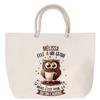 Beach Bag - PLANETEE - Melissa Owl - Rope Handle - Large Size - Cotton