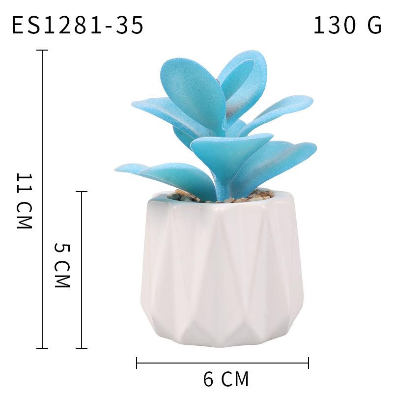 Small, Wavy Cup-Shaped Simulated Succulent Plant Potted Plant, Nordic Office Furniture Fresh Decoration