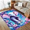 Fantasy World Elephant Printed Carpet for Bedroom Living Room Bedside Sofa Floor Mat Modern Home Decor Area Rug Machine Wash